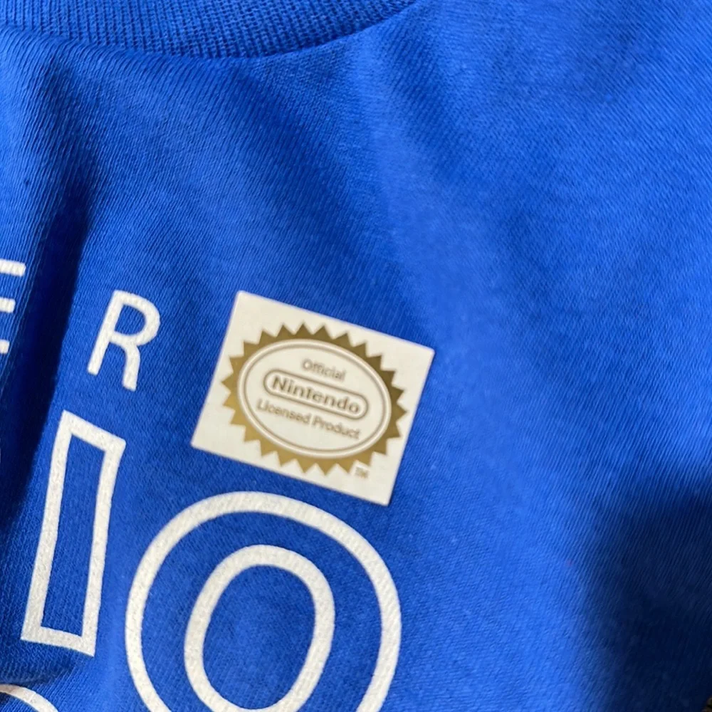 Super Mario Boys Blue Long Sleeve Tshirt NWT Size XL